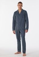 Schiesser Schiesser Pyjama Long nightblue 180275 48/S