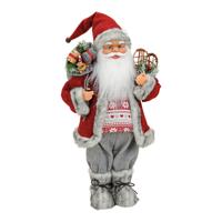 Sint-Nicolaas in rood van kunststof/textiel (B/H/D) 25x46x20 cm