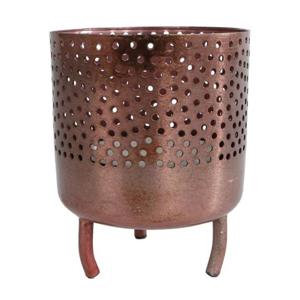 Gifts Amsterdam metalen theelichthouder luca 10x8 cm koper