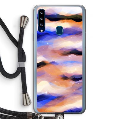Donkere Wolken: Samsung Galaxy A20s Transparant Hoesje met koord