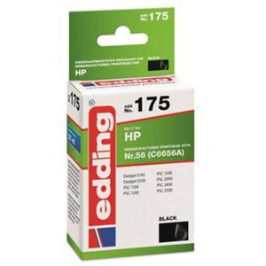 Edding Inktcartridge vervangt HP 56, C6656A Compatibel Zwart EDD-175 18-175