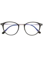 TOM FORD Eyewear lunettes de vue à monture ronde - Noir - thumbnail