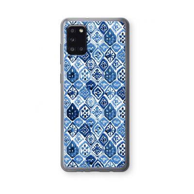 Blauw motief: Samsung Galaxy A31 Transparant Hoesje