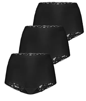 Ten Cate 3-pack secrets kanten high waist slip - 31758 - Voordeelverpakking - Aanbieding
