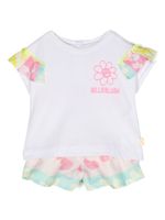 Billieblush ensemble haut-short à détails volantés - Blanc