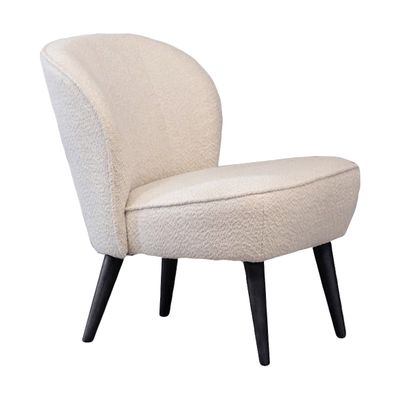 Woood Sara fauteuil bouclé Creme