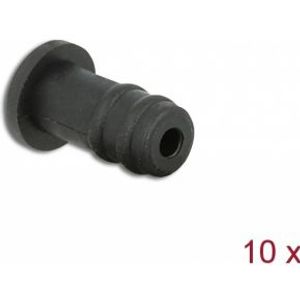 Delock 60251 Stofkap voor 3,5 mm stereo jack female 10 stuks zwart