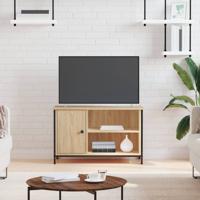 Tv-meubel 80x40x50 cm bewerkt hout sonoma eikenkleurig Tv-meubel 80x40x50 cm bewerkt hout sonoma eikenkleurig