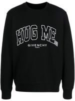 Givenchy sweat en coton à slogan brodé - Noir