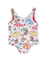 Moschino Kids maillot de bain à imprimé Teddy Bear - Blanc