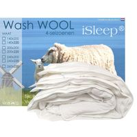iSleep Wash Wool wollen 4-seizoenen dekbed - wasbare wol - Lits-jumeaux XL 260x220 cm - thumbnail