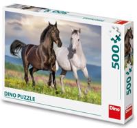 DinoToys Dino puzzel van 2 liefdevolle paarden - 500 stukjes