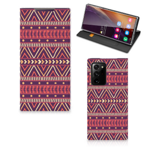 Samsung Galaxy Note 20 Ultra Hoesje met Magneet Aztec Paars