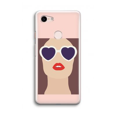 Red lips: Google Pixel 3 Transparant Hoesje
