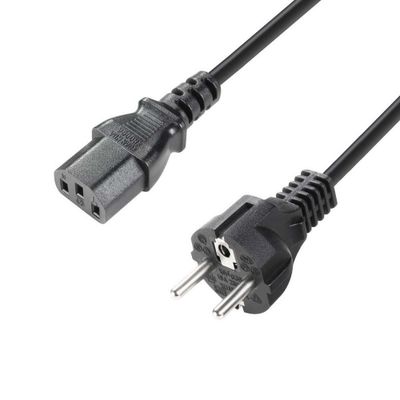 Adam Hall 4 STAR PKD 0200 eurokabel C13-Schuko 3 mm x 1,5 mm 2 m