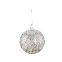 Kerstbal Glas Spikkels Ø10cm 1st