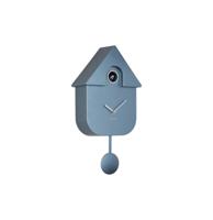 Karlsson Wandklok Modern Cuckoo - Metallic Donker Blauw