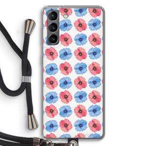 Klaproosjes: Samsung Galaxy S21 Transparant Hoesje met koord