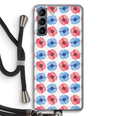 Klaproosjes: Samsung Galaxy S21 Transparant Hoesje met koord