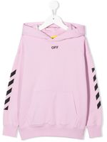 Off-White Kids hoodie à logo imprimé - Rose - thumbnail