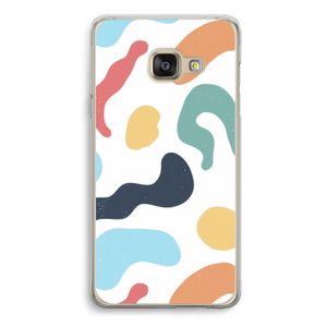 Memphis Shapes Blue: Samsung A3 (2017) Transparant Hoesje
