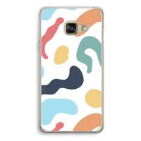 Memphis Shapes Blue: Samsung A3 (2017) Transparant Hoesje