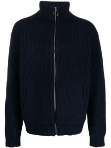 Axel Arigato cardigan en laine à fermeture zippée - Bleu