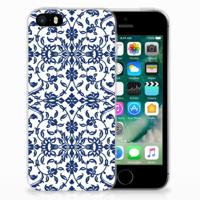Apple iPhone SE | 5S | TPU Case | Flower Blue