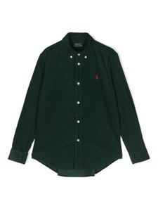 Ralph Lauren Kids chemise en coton à logo Polo Pony - Vert