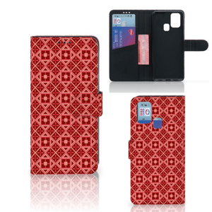 Samsung Galaxy M31 Telefoon Hoesje Batik Rood