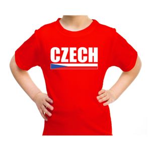 Chech / Tsjechie supporter t-shirt rood voor kids