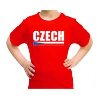 Chech / Tsjechie supporter t-shirt rood voor kids