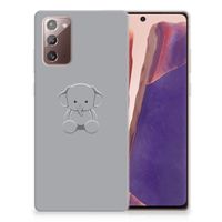 Samsung Note 20 Telefoonhoesje met Naam Grijs Baby Olifant - thumbnail