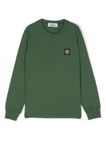 Stone Island Junior sweat à patch logo - Vert - thumbnail