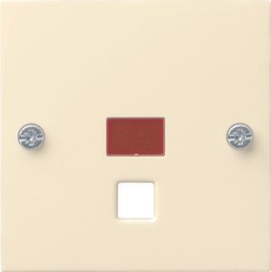Gira Standaard 55 kunststof afdekplaat voor trekschakelaar met controlevenster, glanzend crème, wit