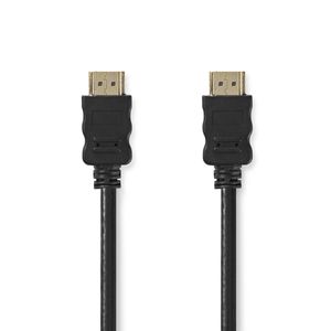 Nedis High Speed HDMI-Kabel met Ethernet | HDMI Connector | HDMI Connector | 4K@30Hz | ARC | 10.2 Gbps | 25.0 m | Rond | PVC | Zwart | Label -