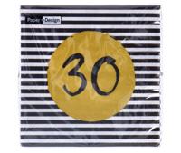 Servetten 30th Birthday 33x33 cm