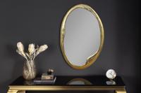 Ovale wandspiegel ABSTRACT 70cm goud metaal handgemaakt - 46098