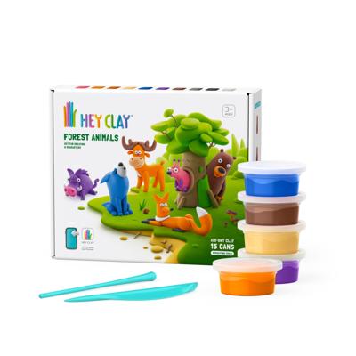 HeyClay Bosdieren | Aan de lucht drogende klei | 15 potjes