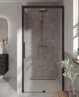 Ben IMotion schuifdeur naar rechts incl. antikalk 120x206cm mat zwart