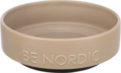 Trixie be nordic voerbak hond keramiek / rubber taupe