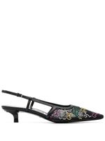 Gucci 40mm crystal-embellished slingback pumps - Noir - thumbnail