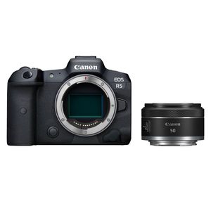 Canon EOS R5 systeemcamera Zwart + RF 50mm f/1.8 STM