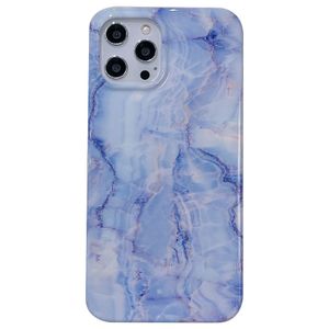 iPhone SE 2022 hoesje - Backcover - Softcase - Marmer - Marmerprint - TPU - Blauw/Paars