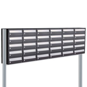 Allux Brievenbusunit Hive set vrijstaand 6-breed, 5-hoog - zwart