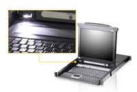 ATEN 8-Poorts KVM Schakelaar LCD 17 Console Zwart - thumbnail