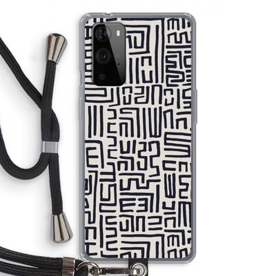 Moroccan Print: OnePlus 9 Pro Transparant Hoesje met koord