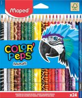 Kleurpotlood maped colorpeps animals 24 kleuren