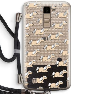 Ponys: LG K10 (2016) Transparant Hoesje met koord