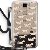 Ponys: LG K10 (2016) Transparant Hoesje met koord